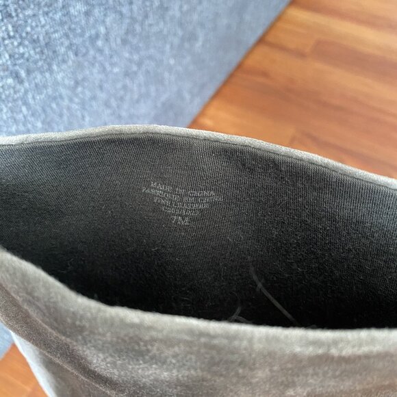 Splendid Sullie Knee High Pull On Boot Grey Suede Leather Stacked Heel - Picture 10 of 11